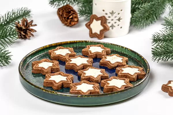 Star cookies for christmas background