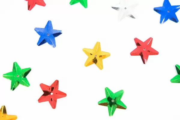 Star sequins spread out