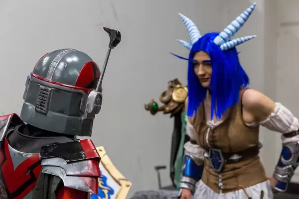 Star Wars und fantasy Cosplay-Charaktere