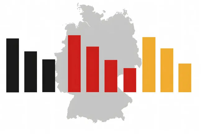 Statistischer Balkendiagrammtrend für Deutschland