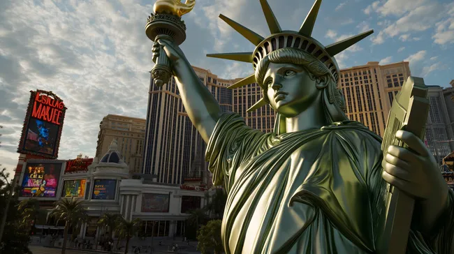Statue der Freiheit im Las Vegas-Stil
