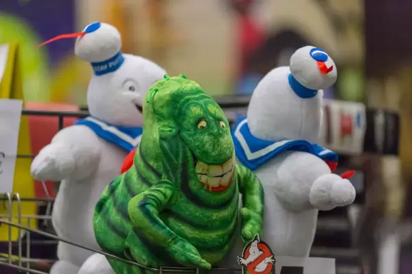 Stay Puft Marshmallow Man and Slimer plush toys
