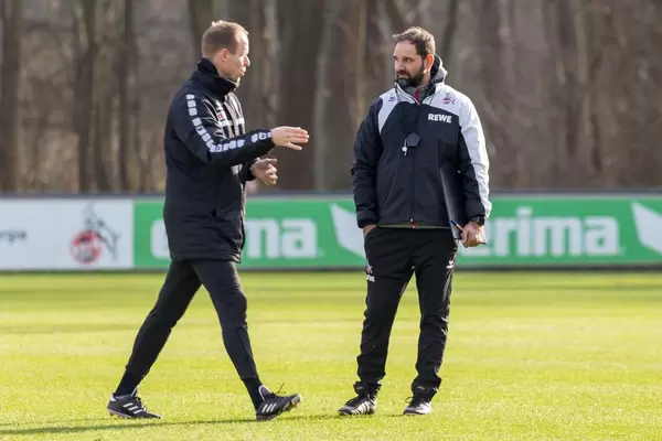 Stefan Ruthenbeck und Kevin McKenna beim Training am 30.01.2018