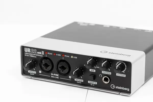 Steinberg Sound Audio Card Interface isolated above white background