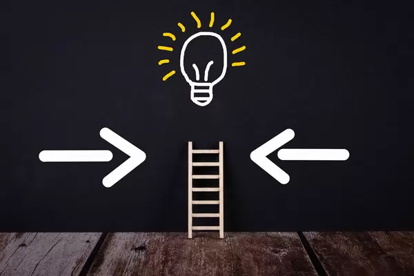 Step ladder to the lightbulb