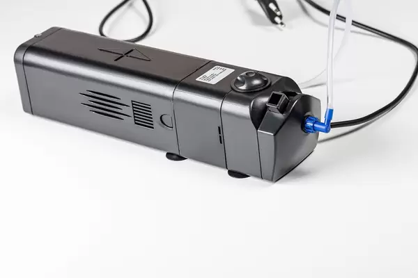 Sterilizer for water in an aquarium on a white background (Flip 2020)