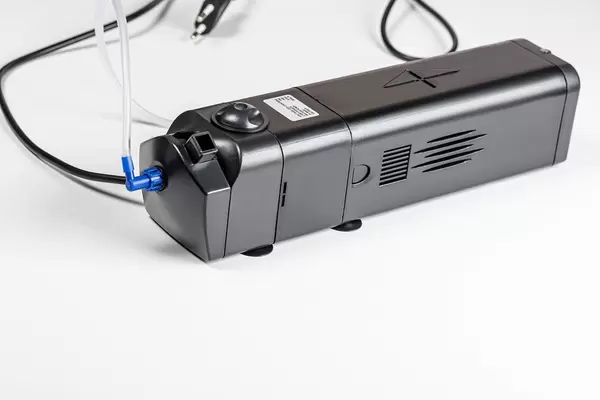 Sterilizer for water in an aquarium on a white background