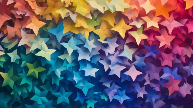 Sternenhimmel aus kunstvoll geschnittenen Papierschichten