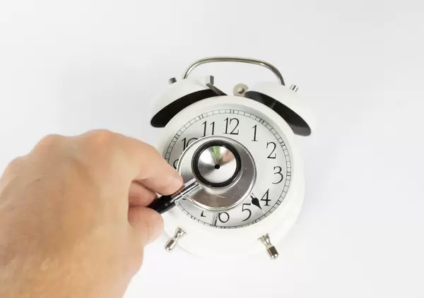 Stethoscope and clock