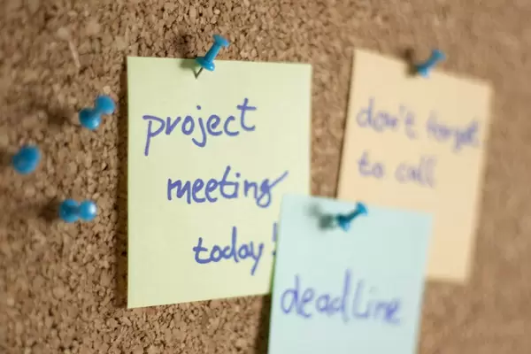 Sticky note paper reminder