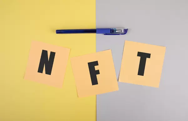 Sticky notes with NFT text