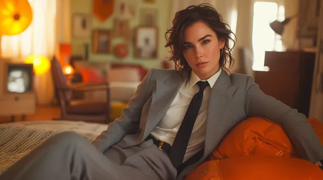 Stilvolle Geschäftsfrau in elegantem Outfit