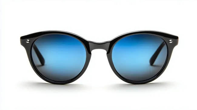 Stilvolle Sonnenbrille mit blauen Gläsern