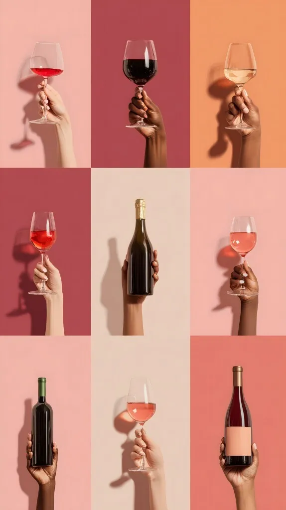 Stilvolle Weinverkostung mit farbigen Gläsern