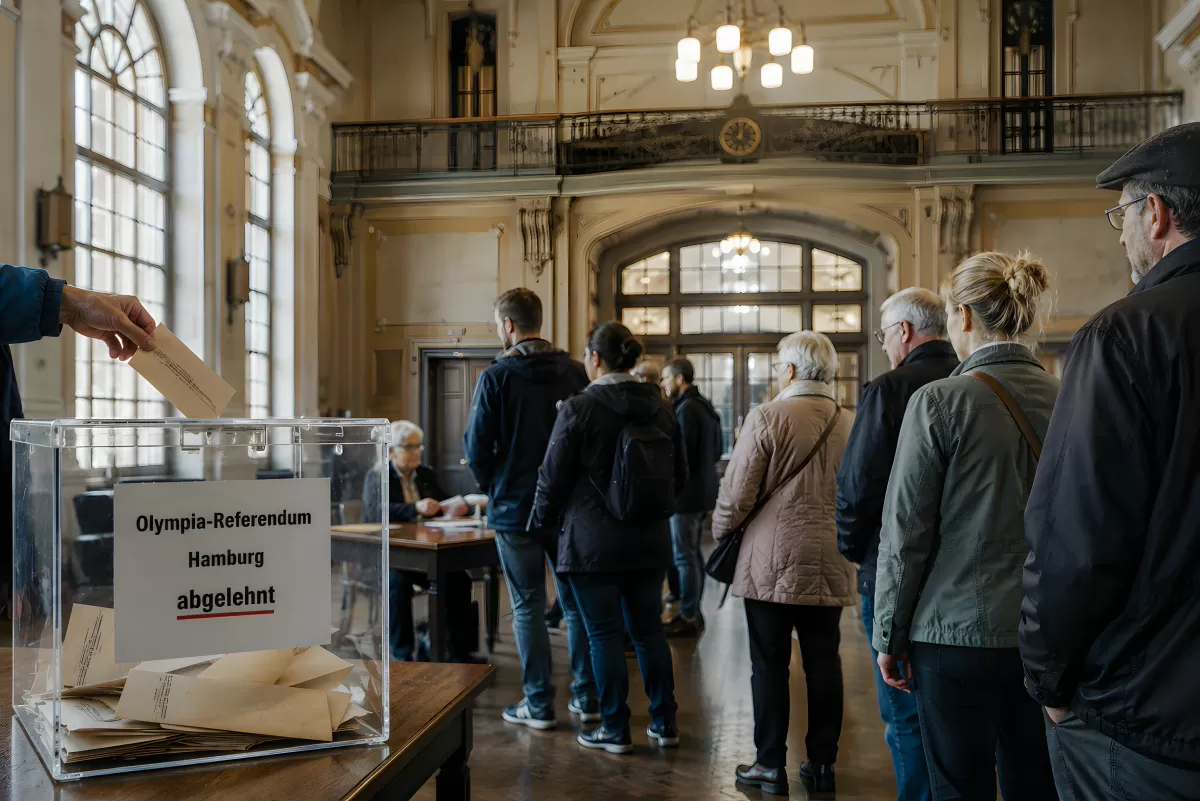 Stimmabgabe beim Olympia-Referendum in Hamburg