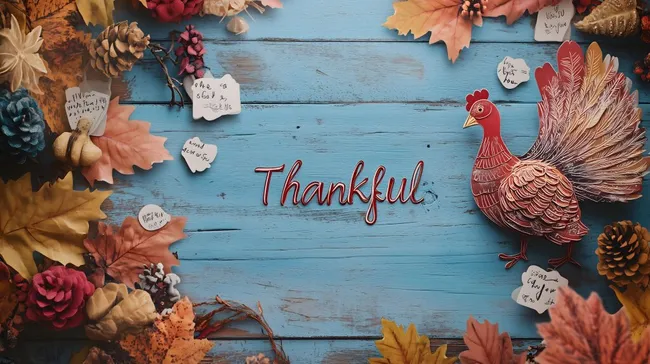 Stimmungsvolle Herbstdekoration mit Truthahn-Figur
