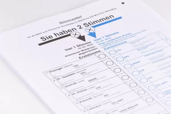 Stimmzettel zur Wahl