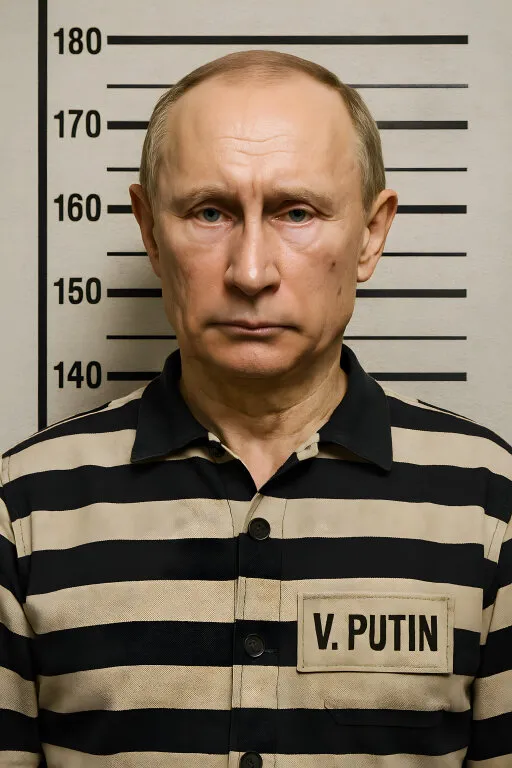 Strafgefangener Putin in Gefängnisuniform