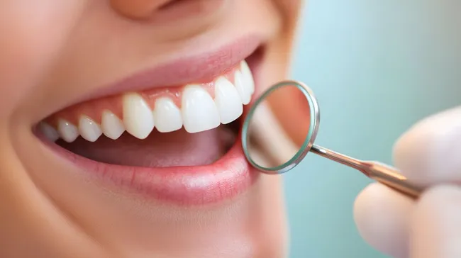 Strahlende Zähne beim Zahncheck-Up