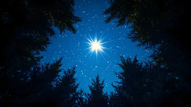 Strahlender Nachthimmel mit Sternbild und Himmelskörper