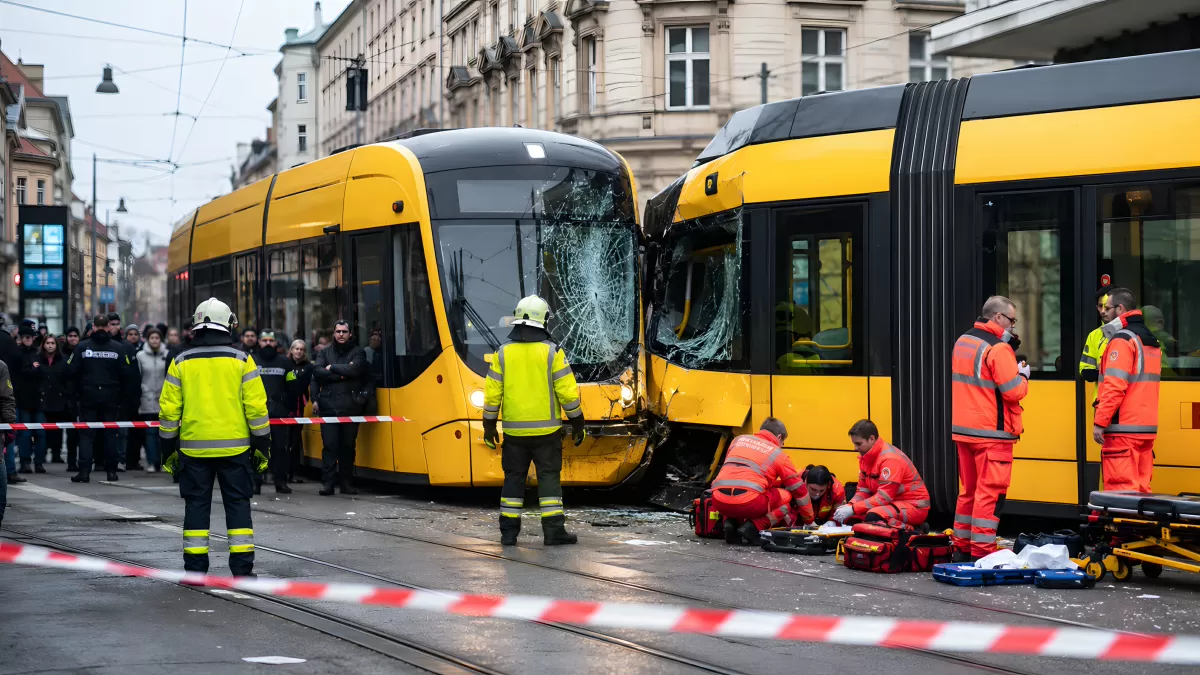 Straßenbahn-Kollision in Düsseldorf