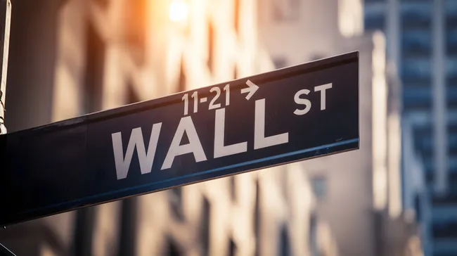 Straßenschild Wall Street in New York