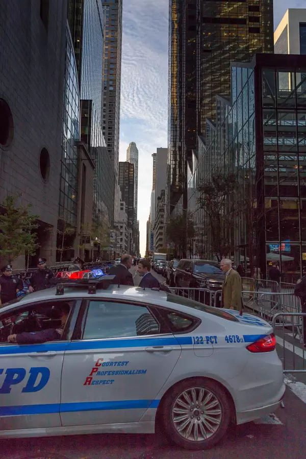 Straßensperre vor Trump Tower