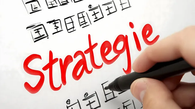Strategieplanung mit Kalligrafie-Elementen