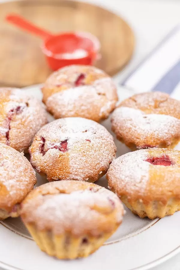 Strawberry Cupcakes served on the plate