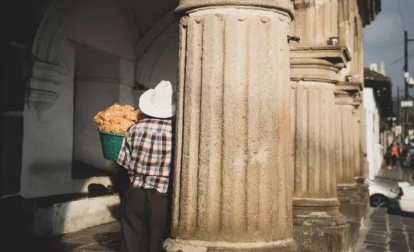 Street vendor selling chips