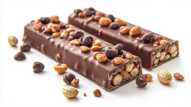 Sündhaft schokoladige Proteinriegel mit Nüssen