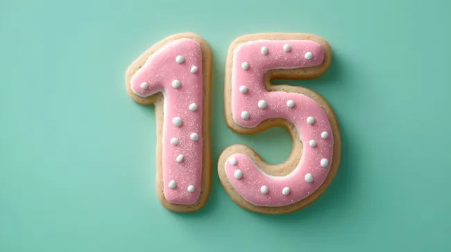 Süße Ziffern: Geburtstagskekse mit rosa Glasur