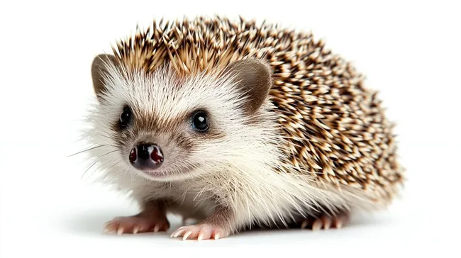 Süßer Igel auf weißem Hintergrund