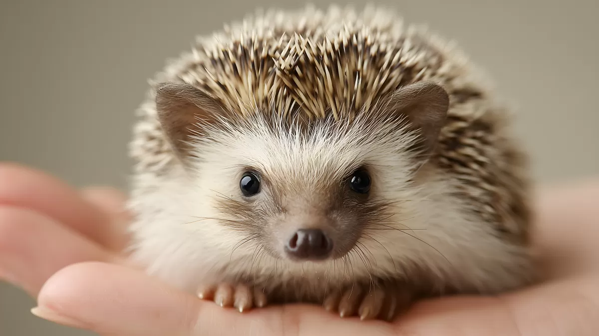 Süßer Igel-Welpe in Nahaufnahme
