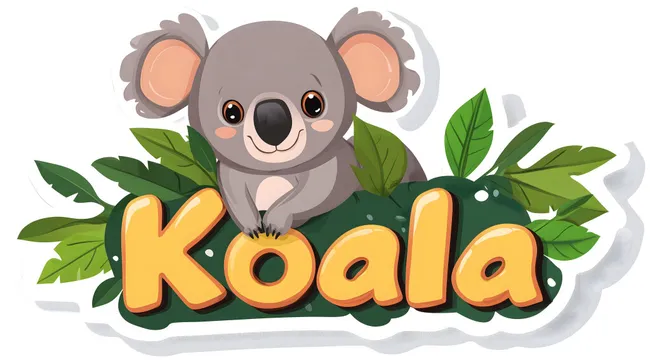 Süßer Koala in tropischer Umgebung