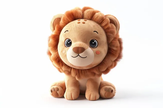 Süßer Kuschel-Löwenbaby mit großen Augen