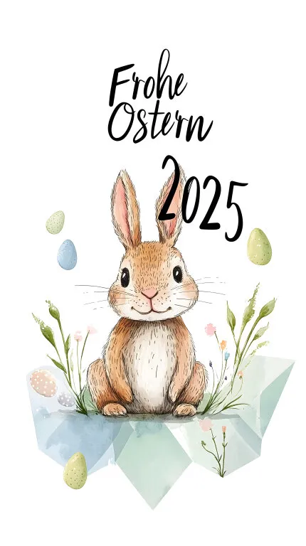 Süßer Osterhase für Grußkarten und Soziale Medien