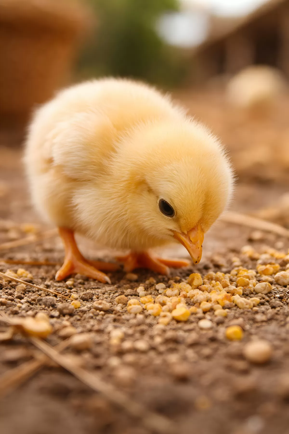 Süßes Entenküken im Freien