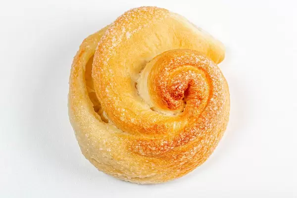 Sugar bun on white background