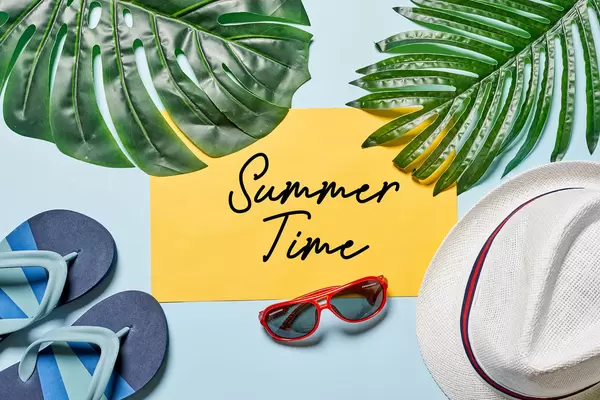 Summer time concept with different items