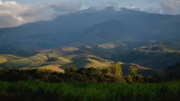 Sunlight hitting the hills of Mt. Kanlaon