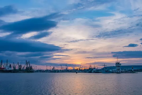 sunset at the harbour  Flip 2019