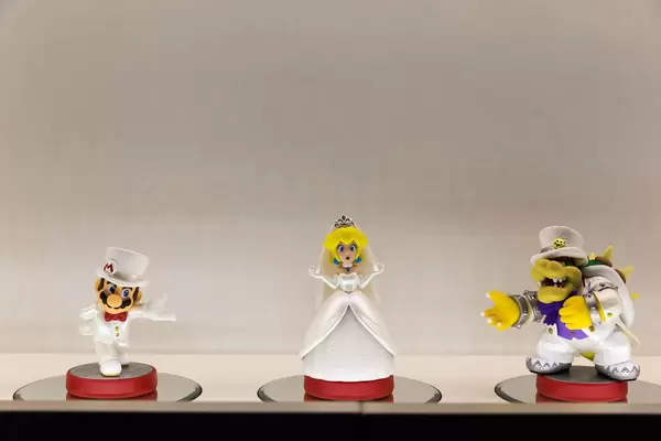 Super Mario Odyssey Mario, Peach und Bowser Amiibo - Gamescom 2017, Köln