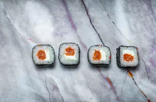 sushi with salmon