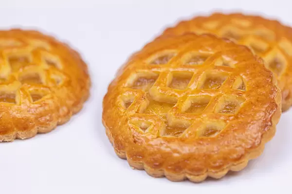 Sweet Fruit pie cookies on the white background