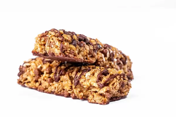 Sweets with oat flakes with chocolate