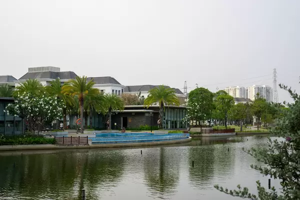 Swimming Pool and Gym of The Villas at Vinhomes Central Park Security Area in Binh Thanh District of Ho Chi Minh City, Vietnam