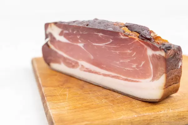 Swiss Smoked Ham on the wooden board