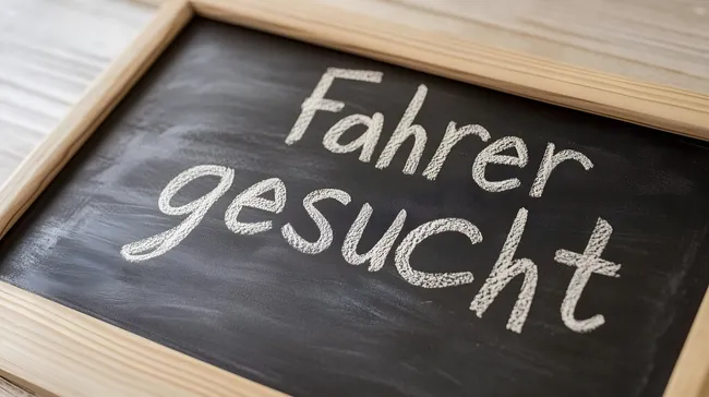 Symbolisches Kreidetafel-Schild für Fahrerdienst-Angebot