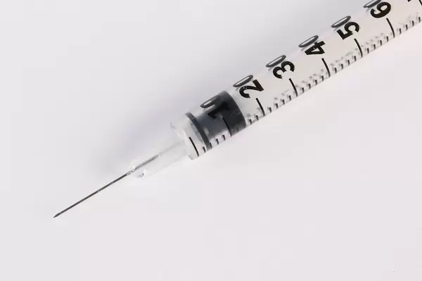 Syringe isolated on white background